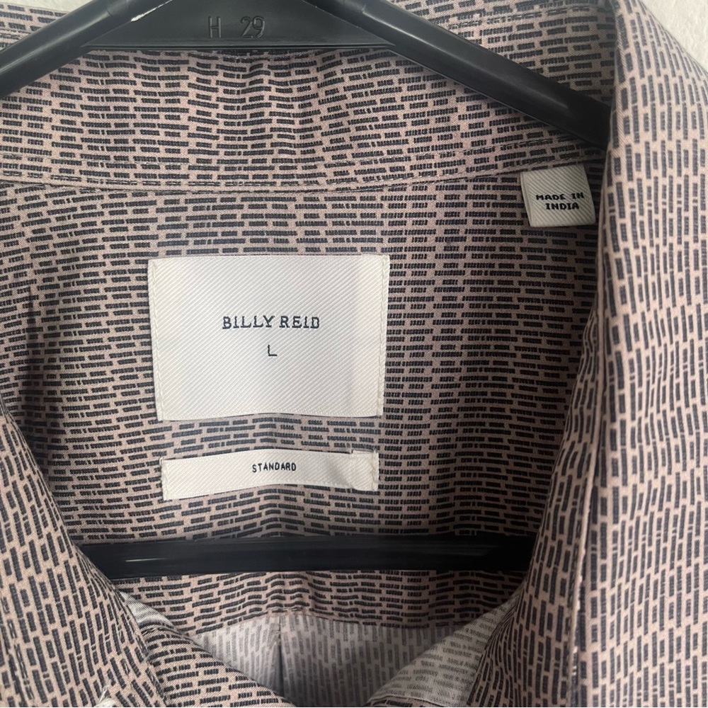 Billy Reid Pattern Button Down Long Sleeve Front … - image 3